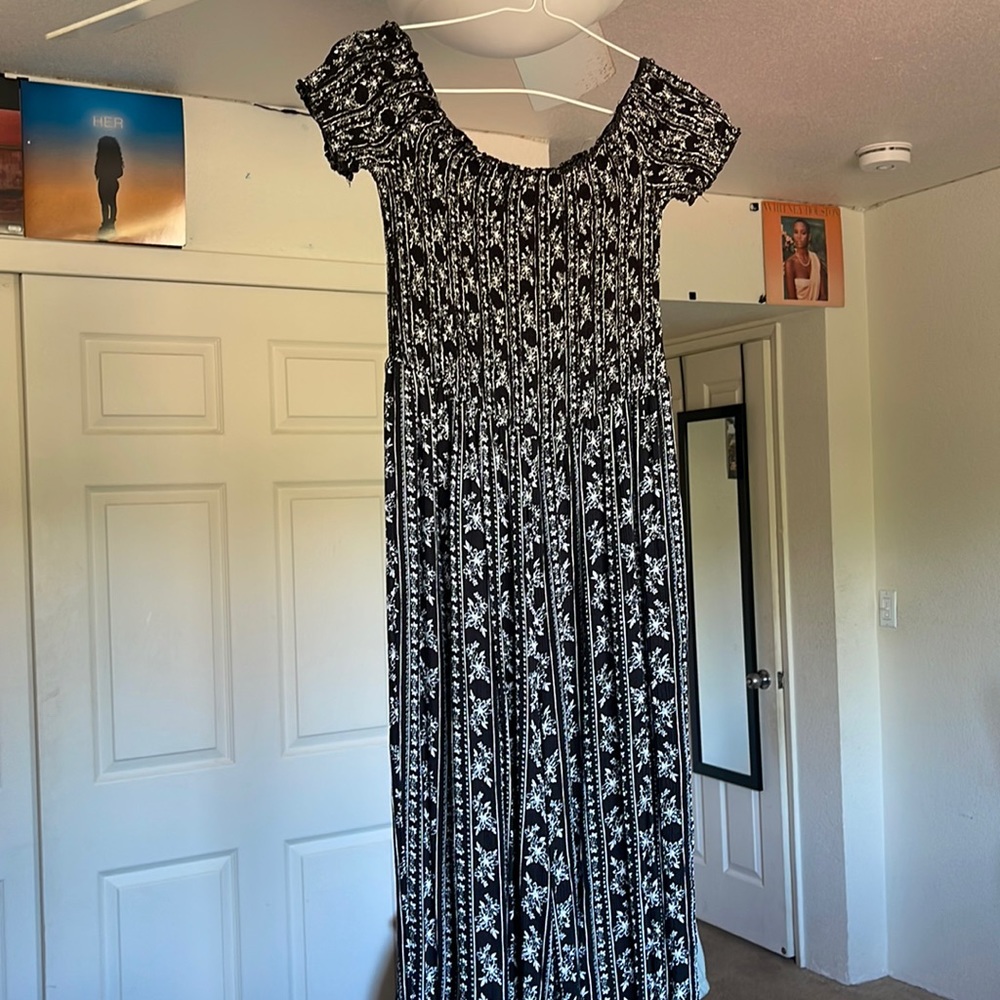 Black Floral Pattern, jumpsuit